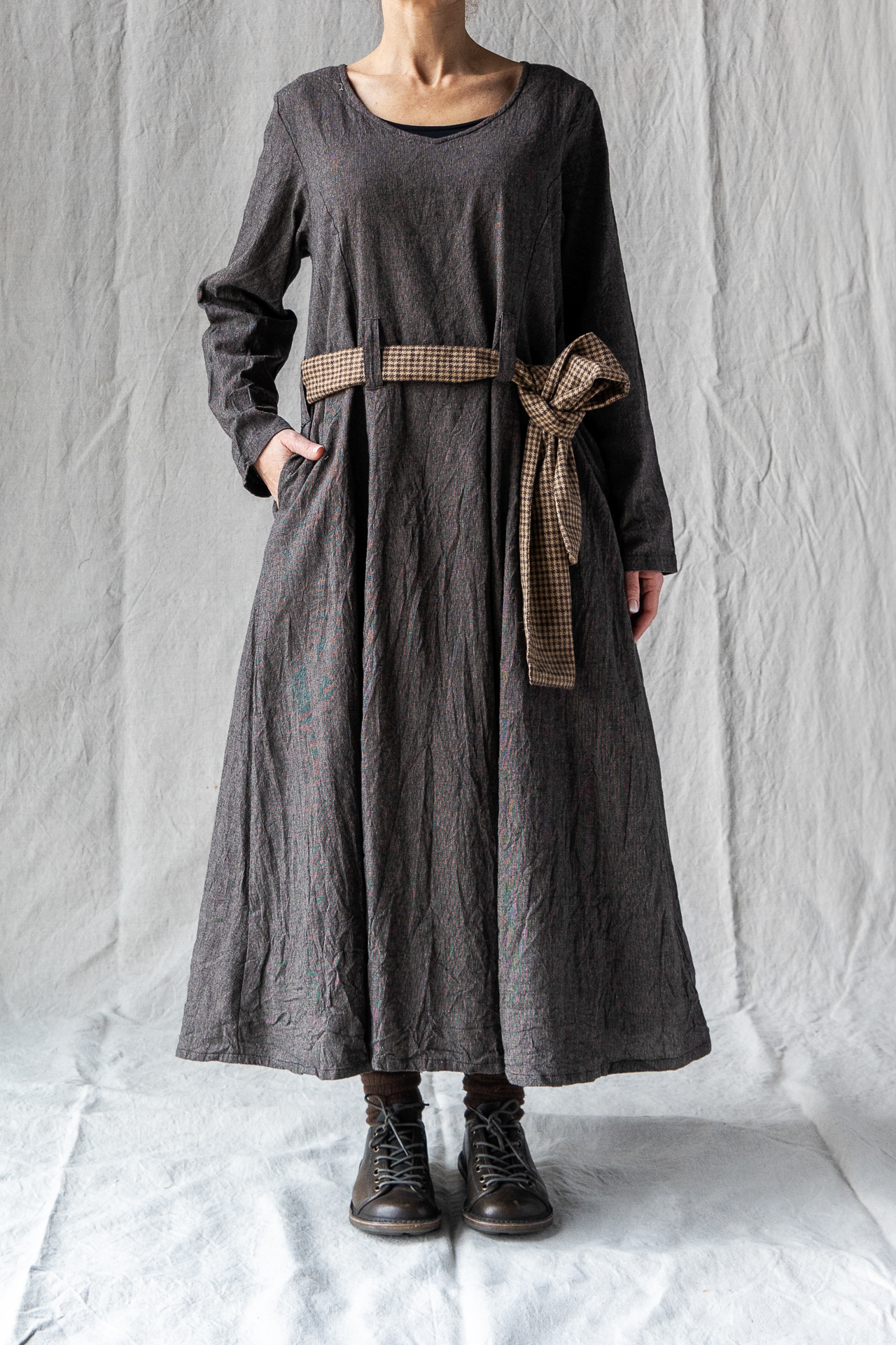 Robe ALLIUM – lin noir