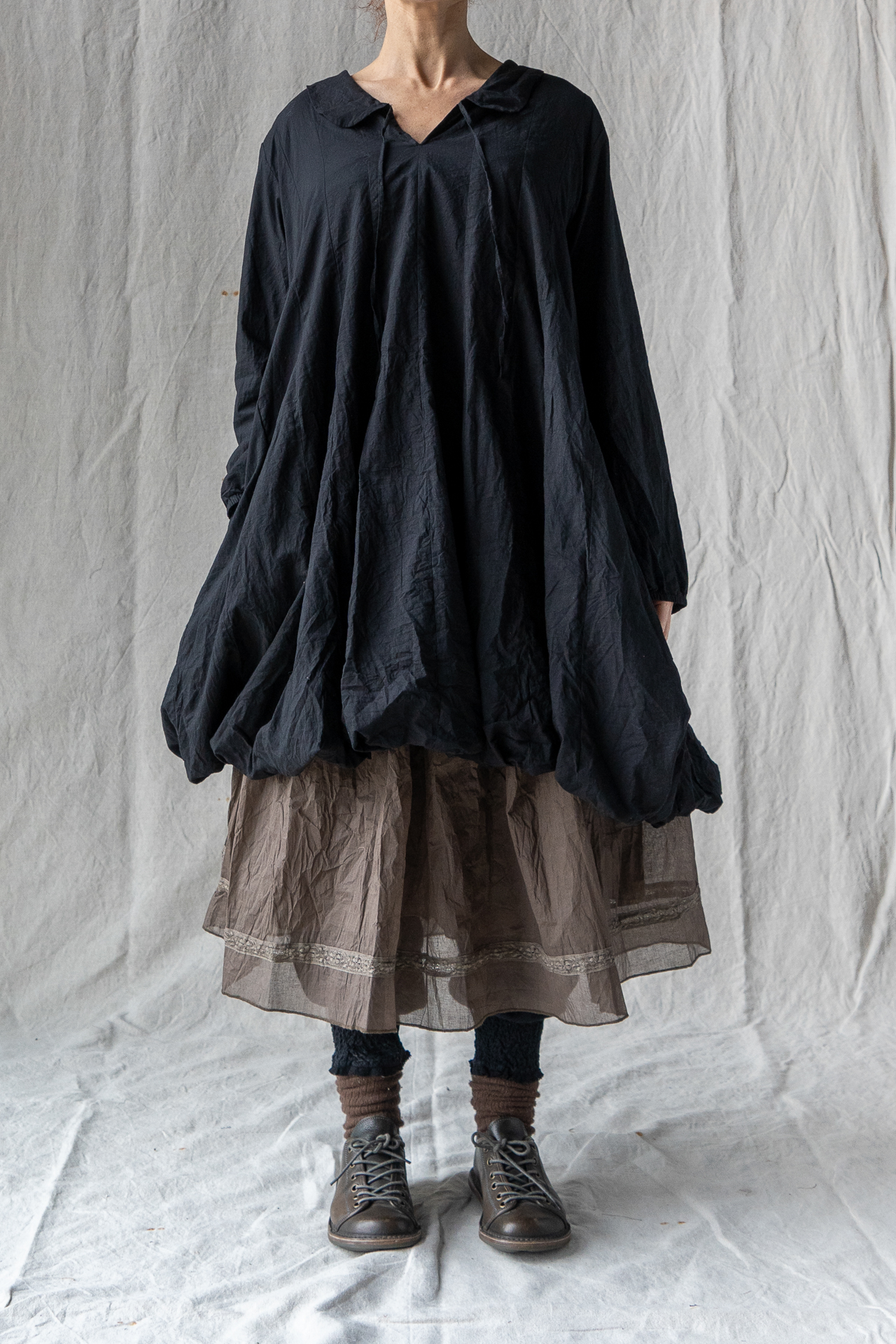 Tunique Ancolie – coton noir