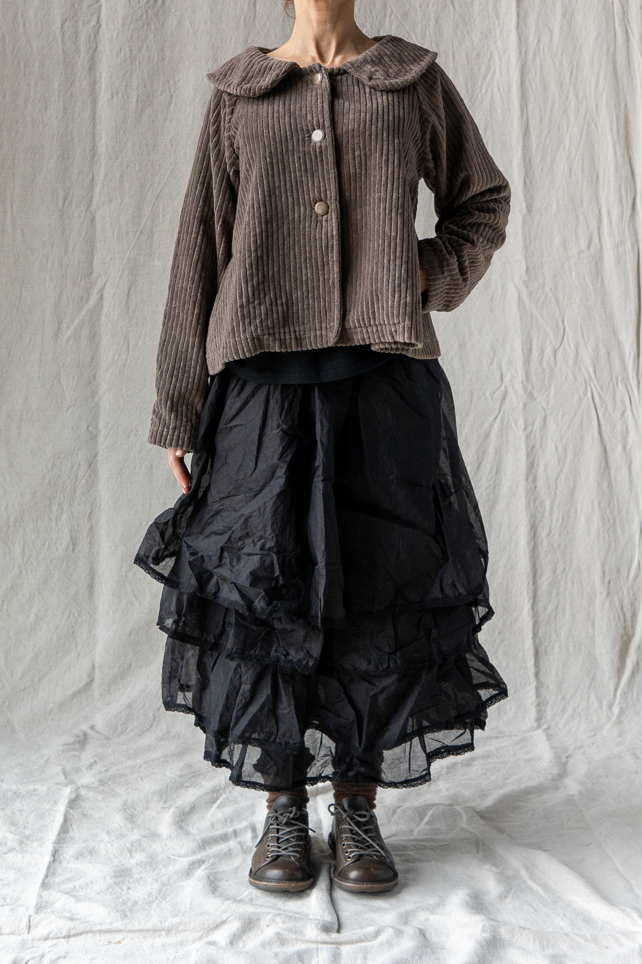 Veste Azalée – Velours cotelé – gris