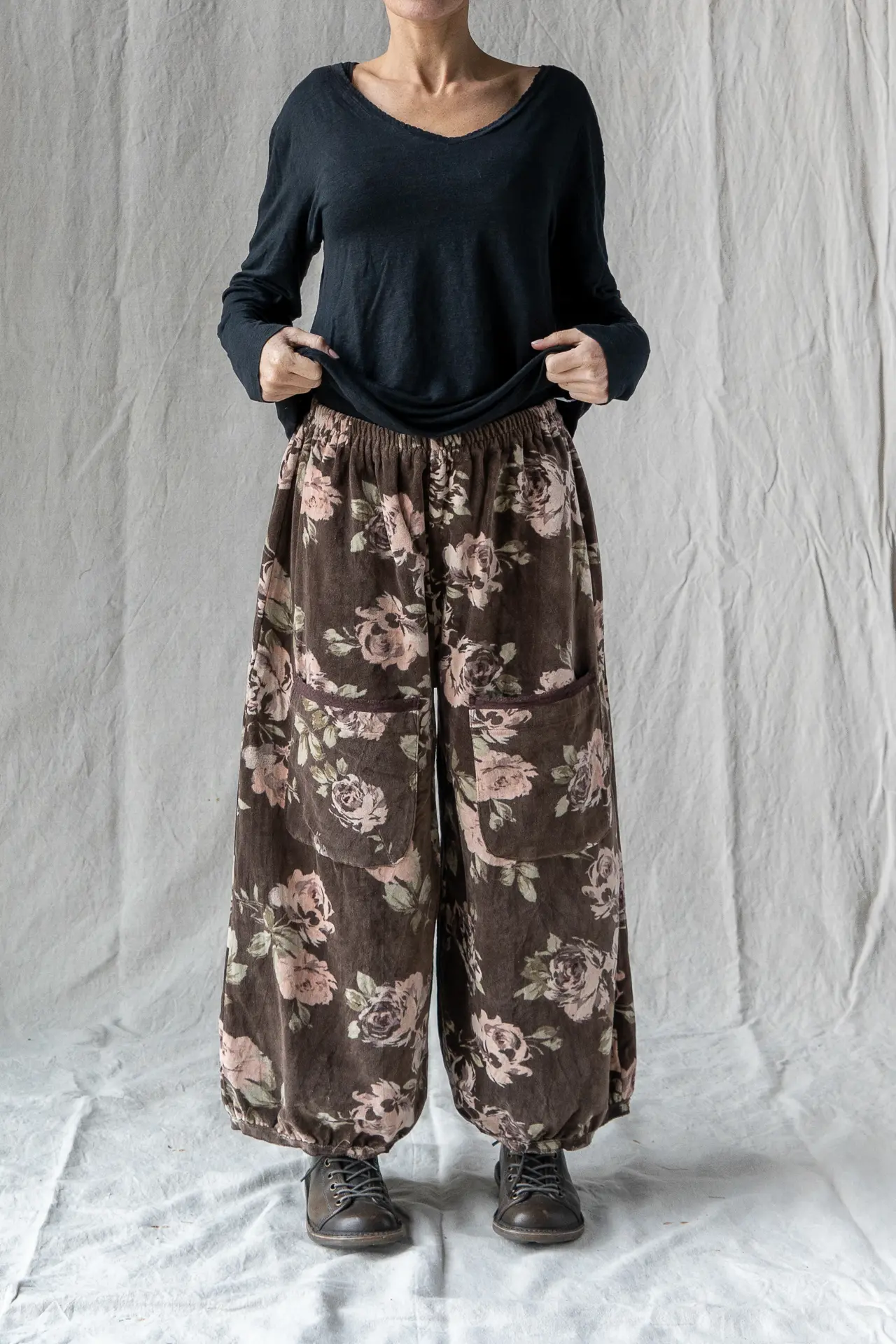 Gus – Velours ras – Fleur chocolat