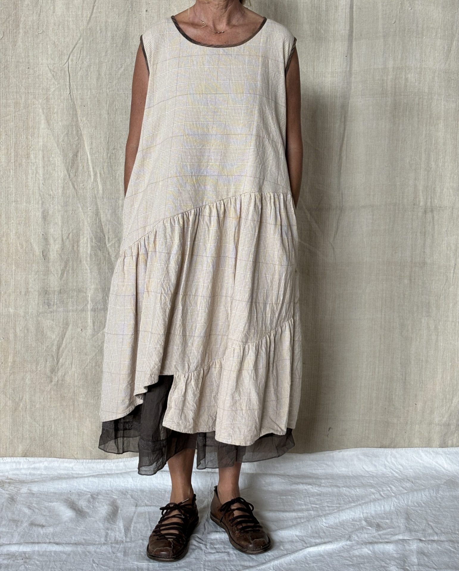 Robe Aster -coton Damier