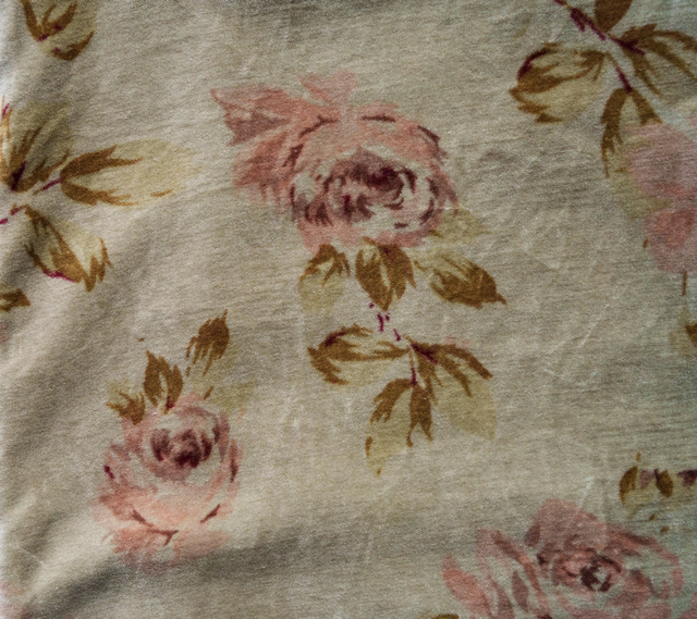 VELOURS RAS FLEURS SAUGE