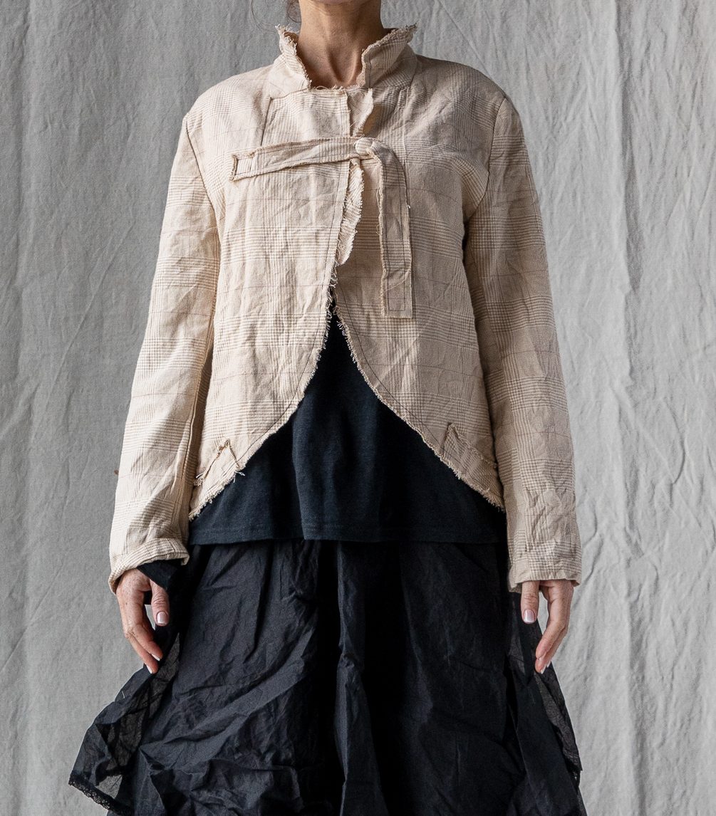 Veste Limoune – lin – Damier