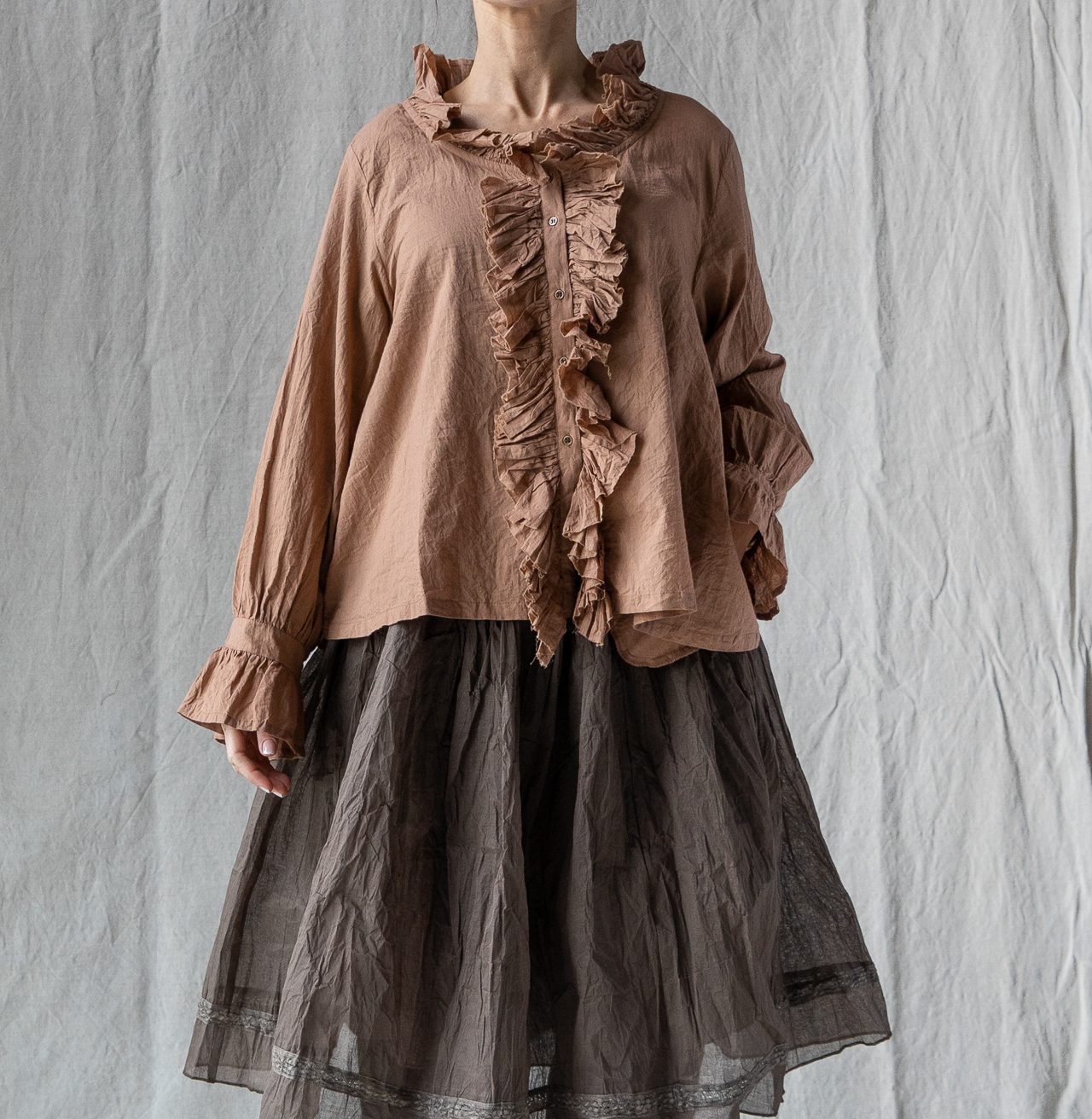 Chemise oeillet – coton – macaron