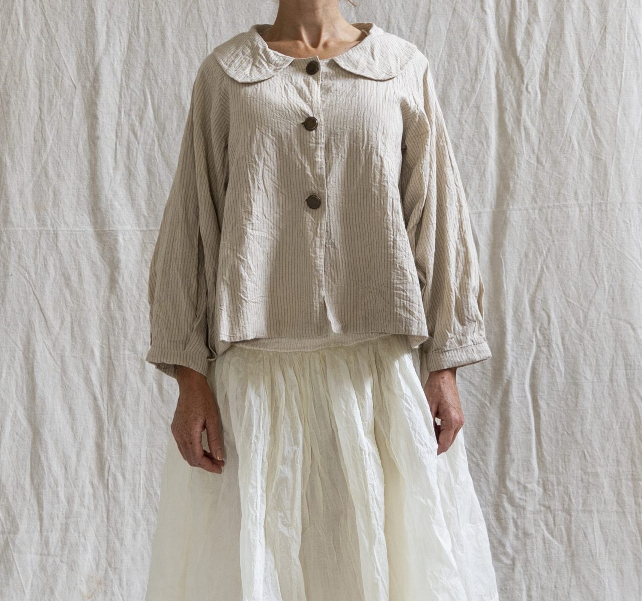 Veste Pepino – lin rayé