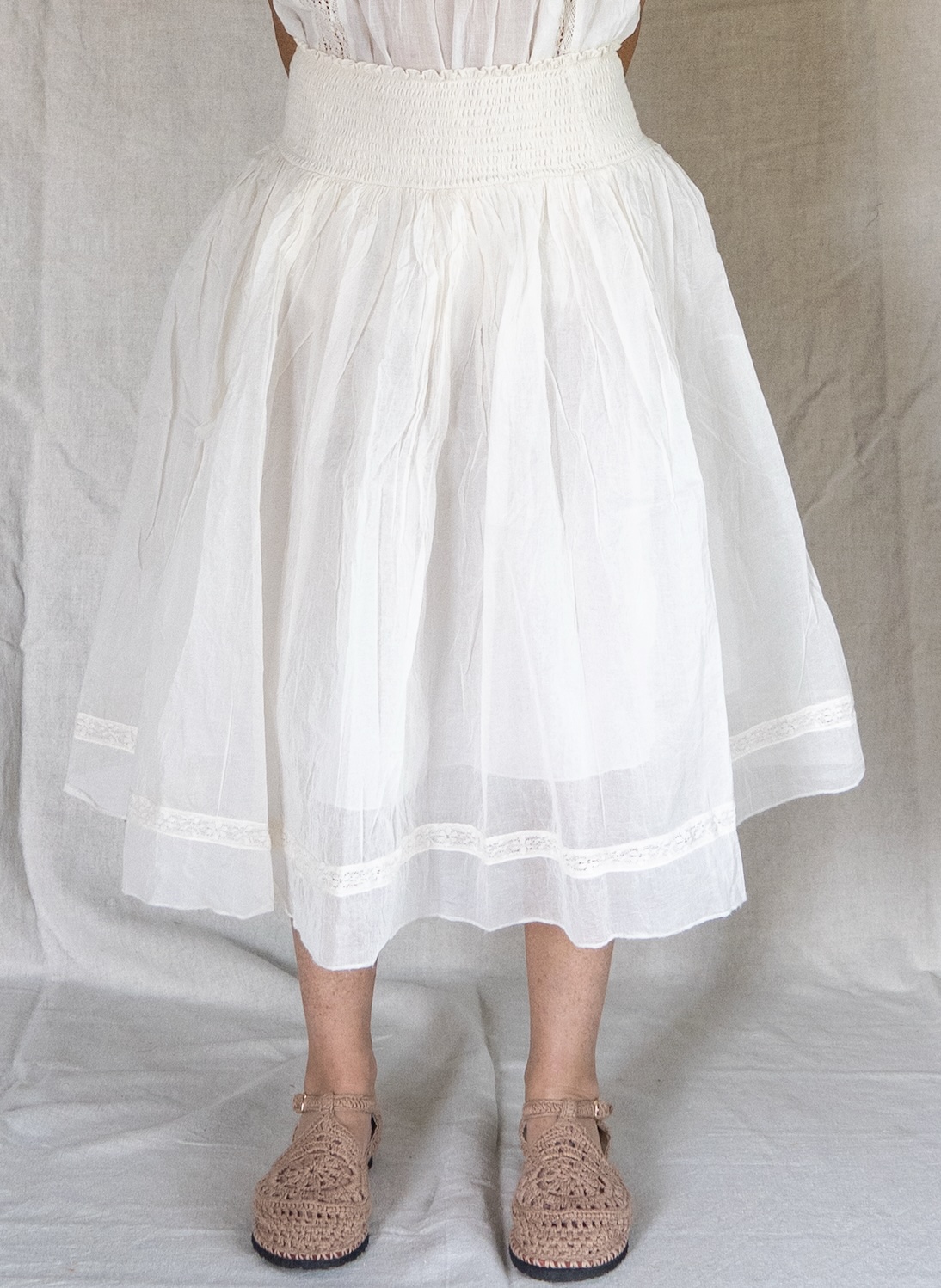 Jupe Lou organza écru